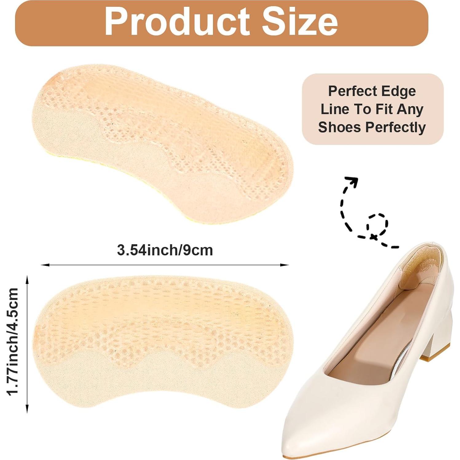 4 Pares Almohadillas de Talón YBEATY Gel Suave Antideslizantes