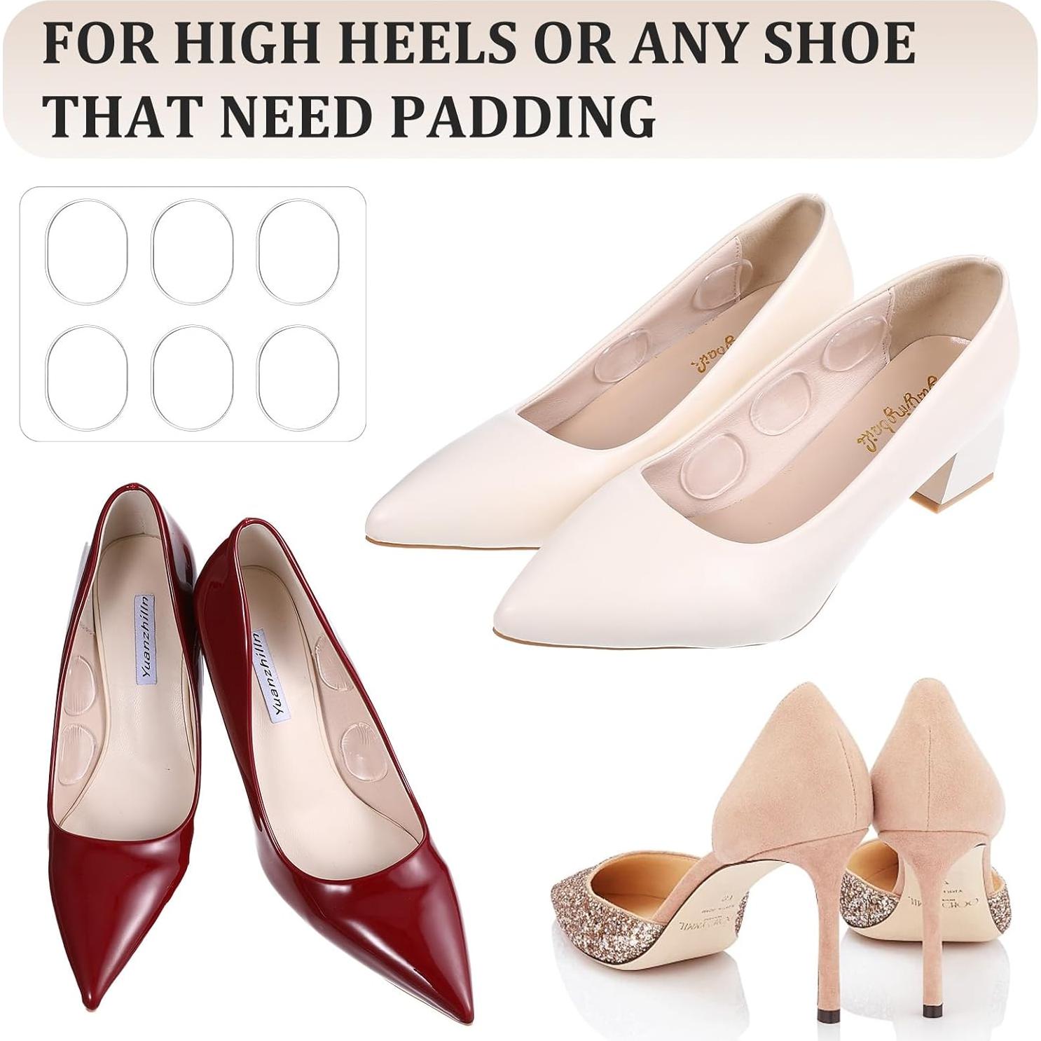 9 Almohadillas de Talón Silicona Transparente Aeaocvo 10x2.6cm