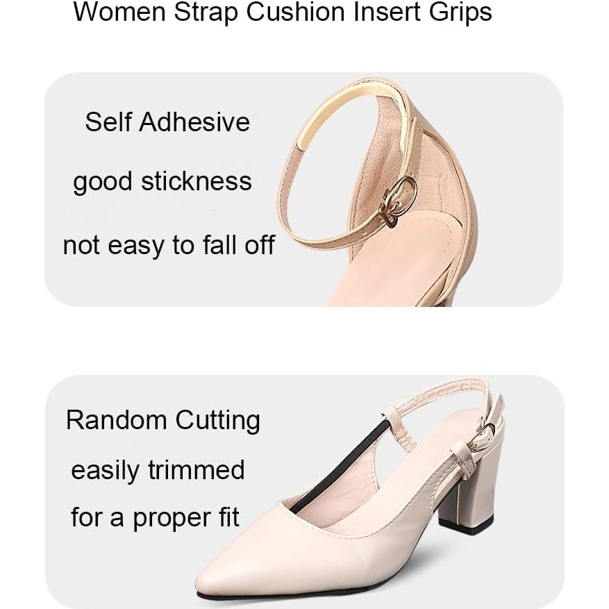 12 Piezas Almohadillas Antideslizantes Talón UPSTORE Negro Beige