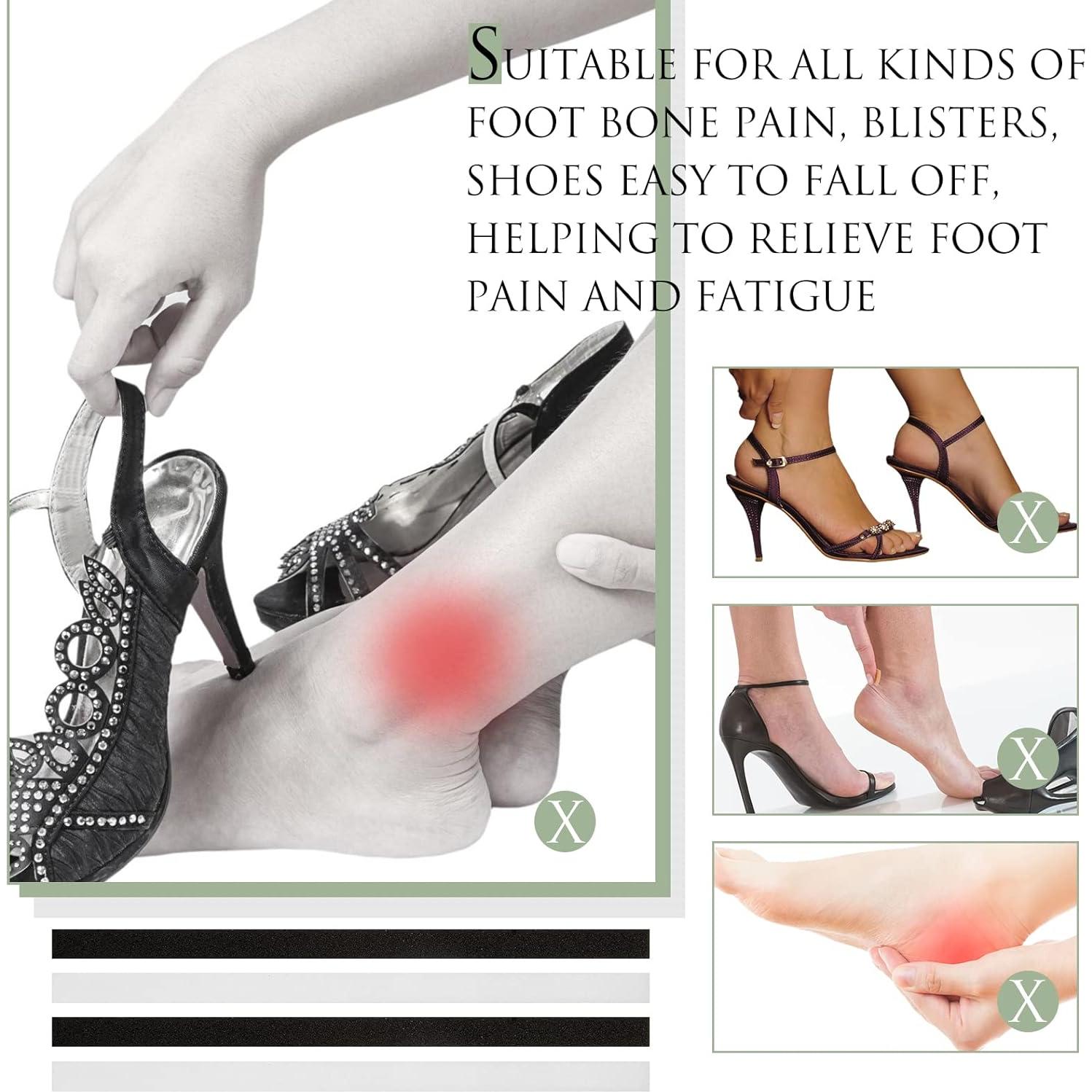 200 Almohadillas Antideslizantes para Tacones Hercicy - Negro y Blanco