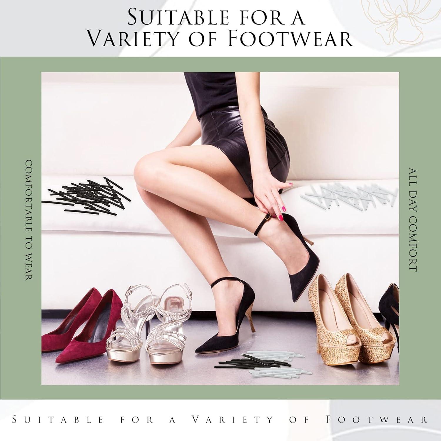 200 Almohadillas Antideslizantes para Tacones Hercicy - Negro y Blanco