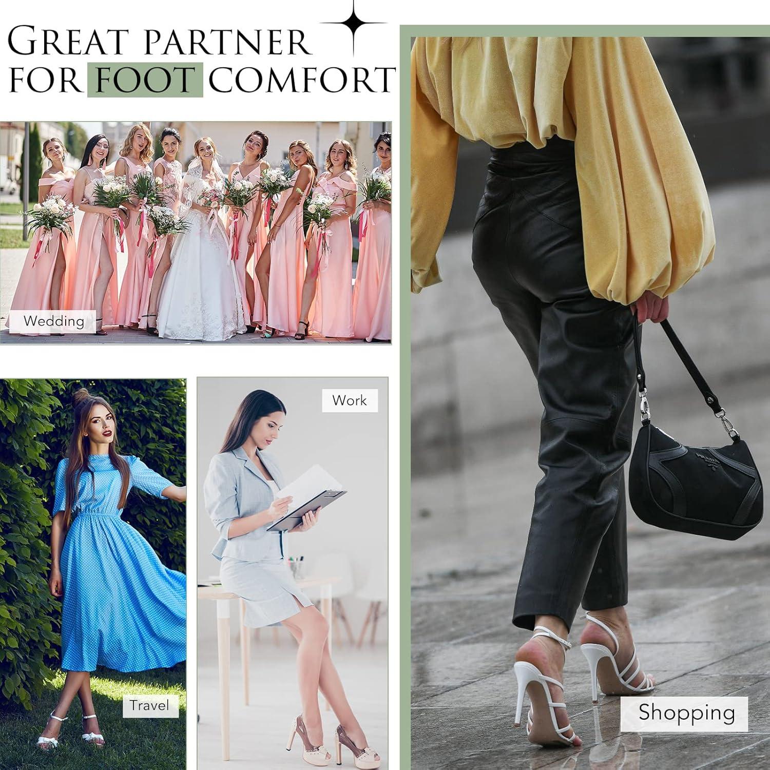 200 Almohadillas Antideslizantes para Tacones Hercicy - Negro y Blanco