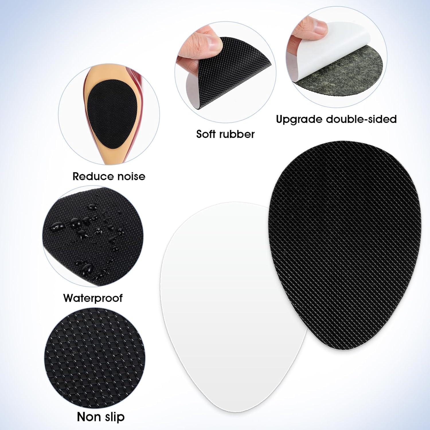 4 Pares Almohadillas Antideslizantes Piriuuo para Zapatos Negros