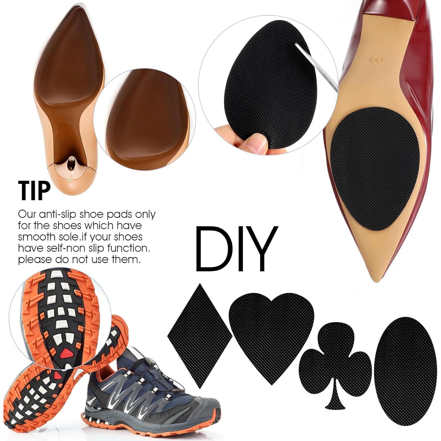 4 Pares Almohadillas Antideslizantes Piriuuo para Zapatos Negros