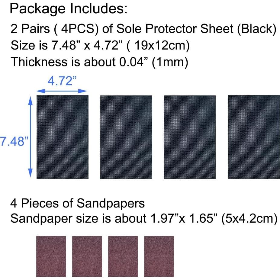 Protectores de Suela Unikstep 4 Piezas Antideslizantes Negro