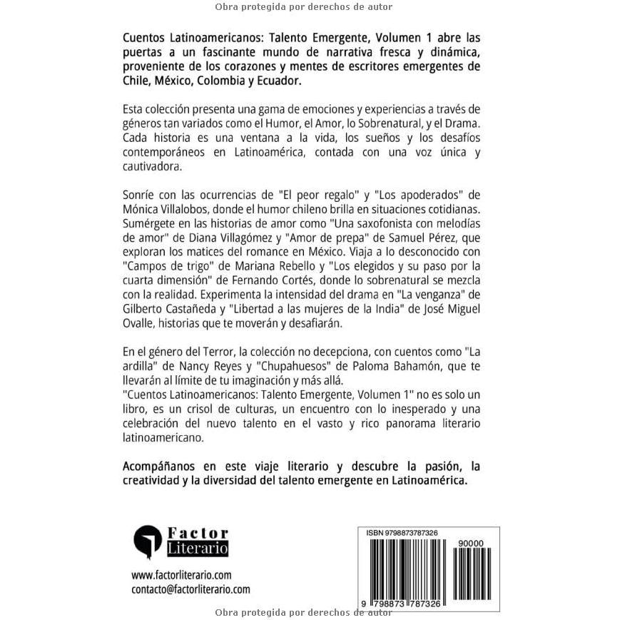 Cuentos Latinoamericanos: Talento Emergente Vol. 1 (Spanish Edition)