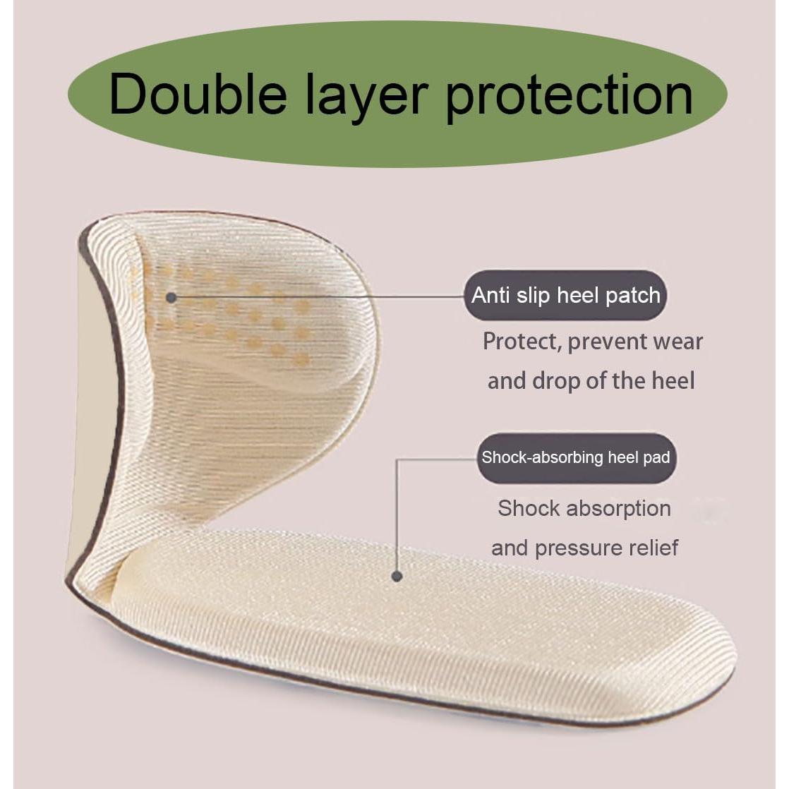 Almohadillas para Talón SPservice - 4 Pares Beige T-Shape