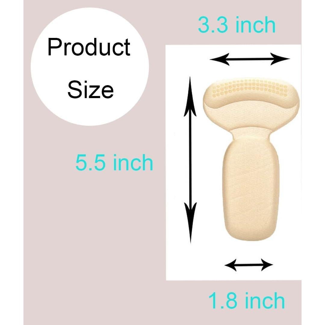 Almohadillas para Talón SPservice - 4 Pares Beige T-Shape