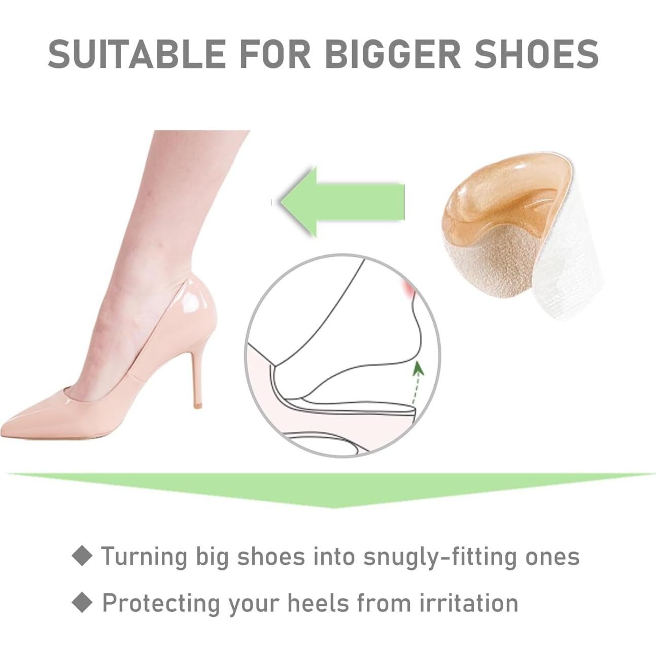 Agarradores de Talón Antideslizantes VivoFoot - 4 Pares Gel