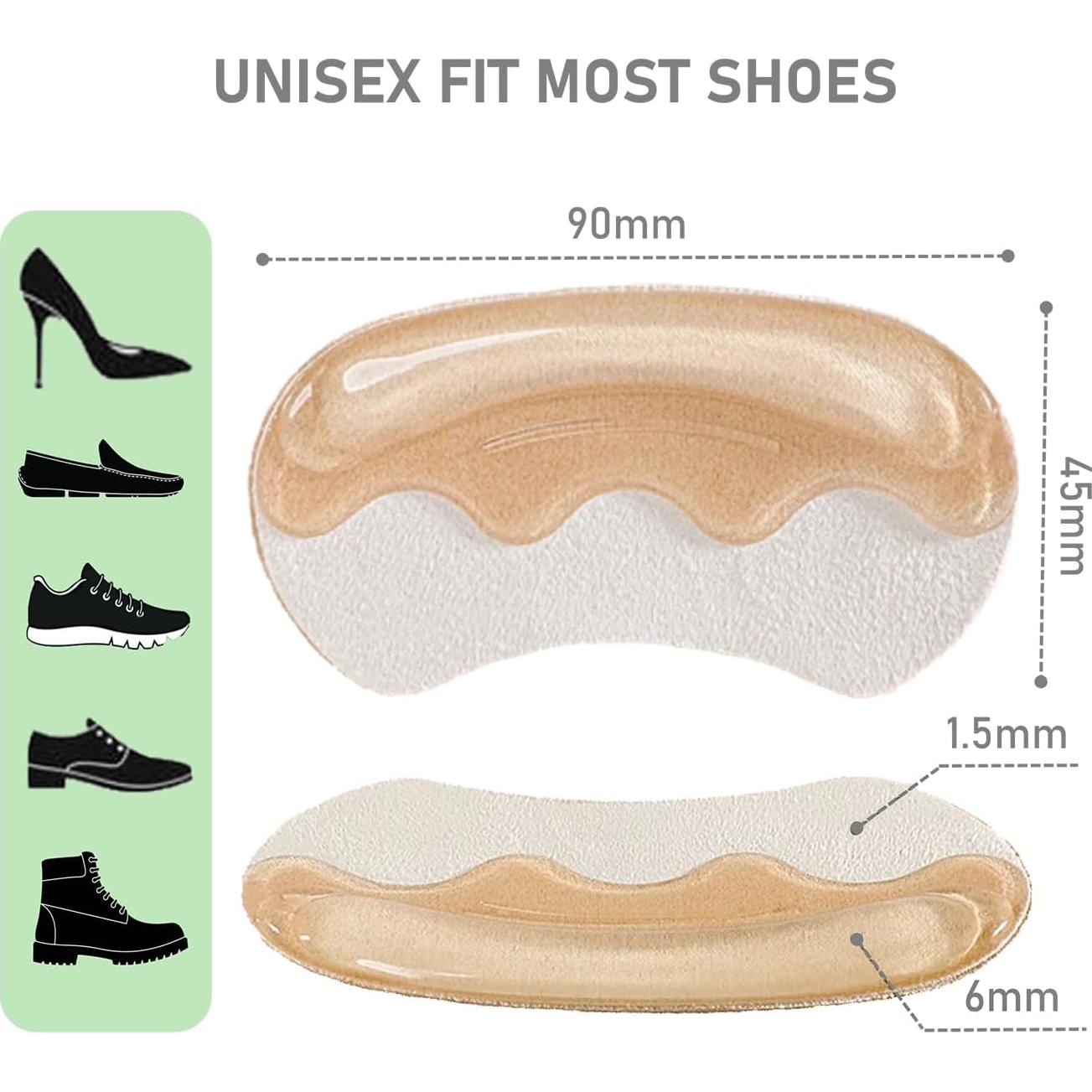 Agarradores de Talón Antideslizantes VivoFoot - 4 Pares Gel