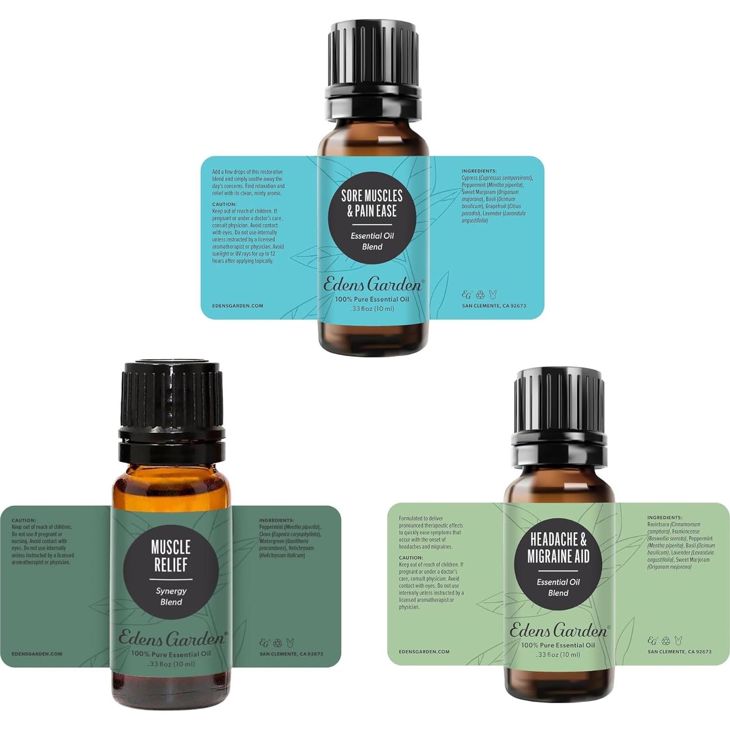 Set de Aceites Esenciales Edens Garden 10 ml - Alivio Dolor