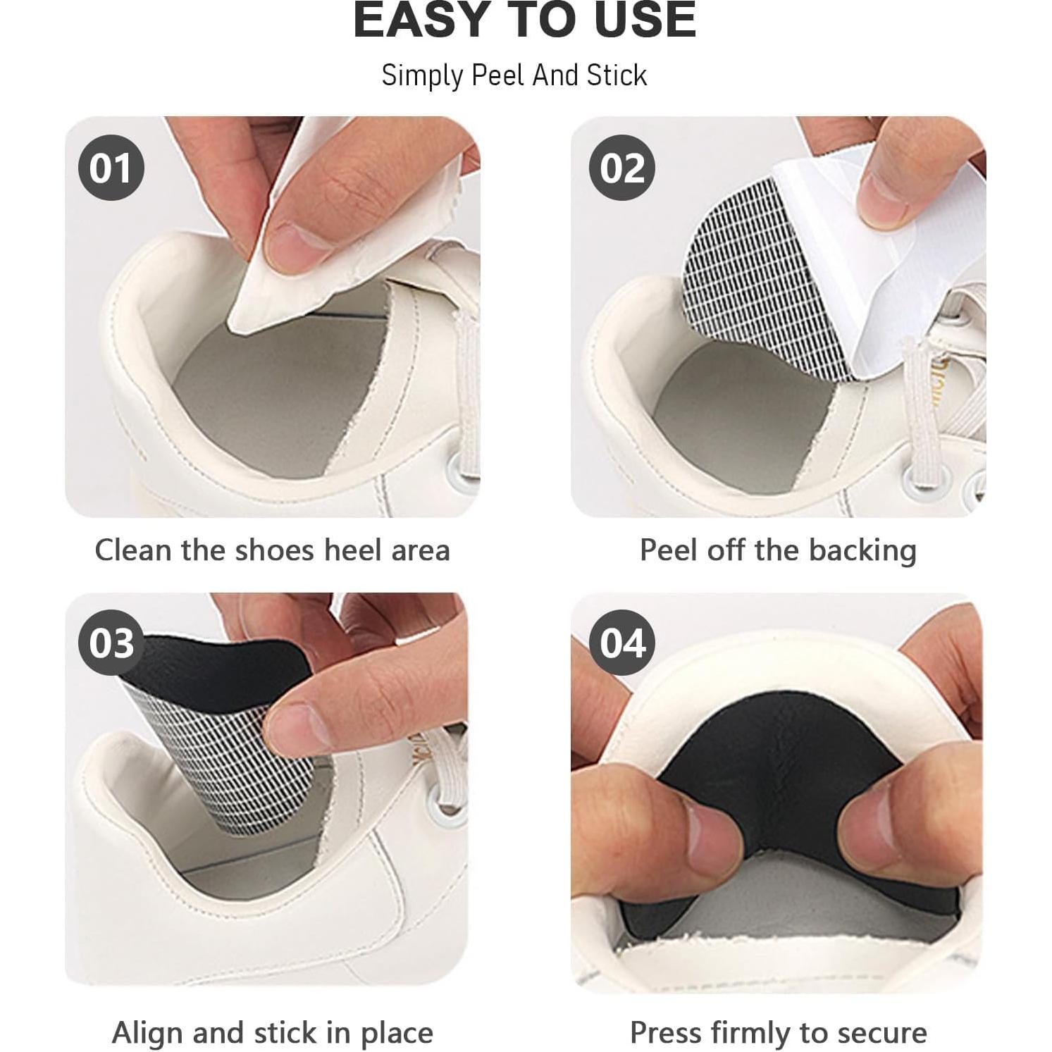 Parches Autoadhesivos para Reparar Tacones - 6 Pares Negros