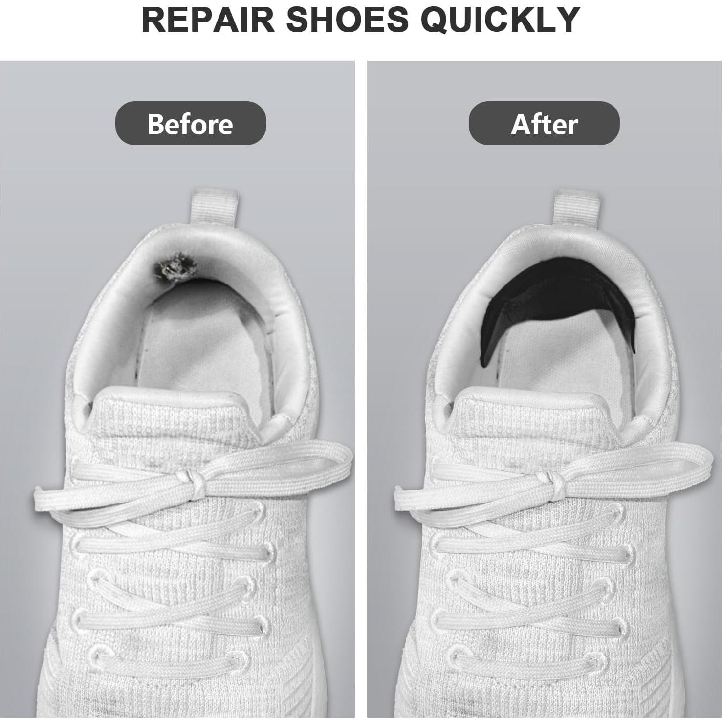 Parches Autoadhesivos para Reparar Tacones - 6 Pares Negros