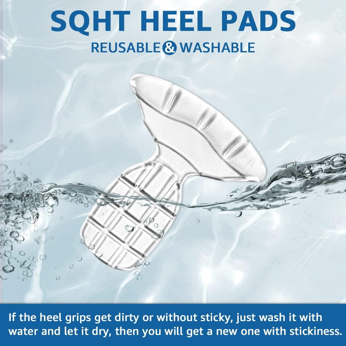 Empuñaduras para Talones SQHT Beige - 2 Pares, Gel Reutilizables