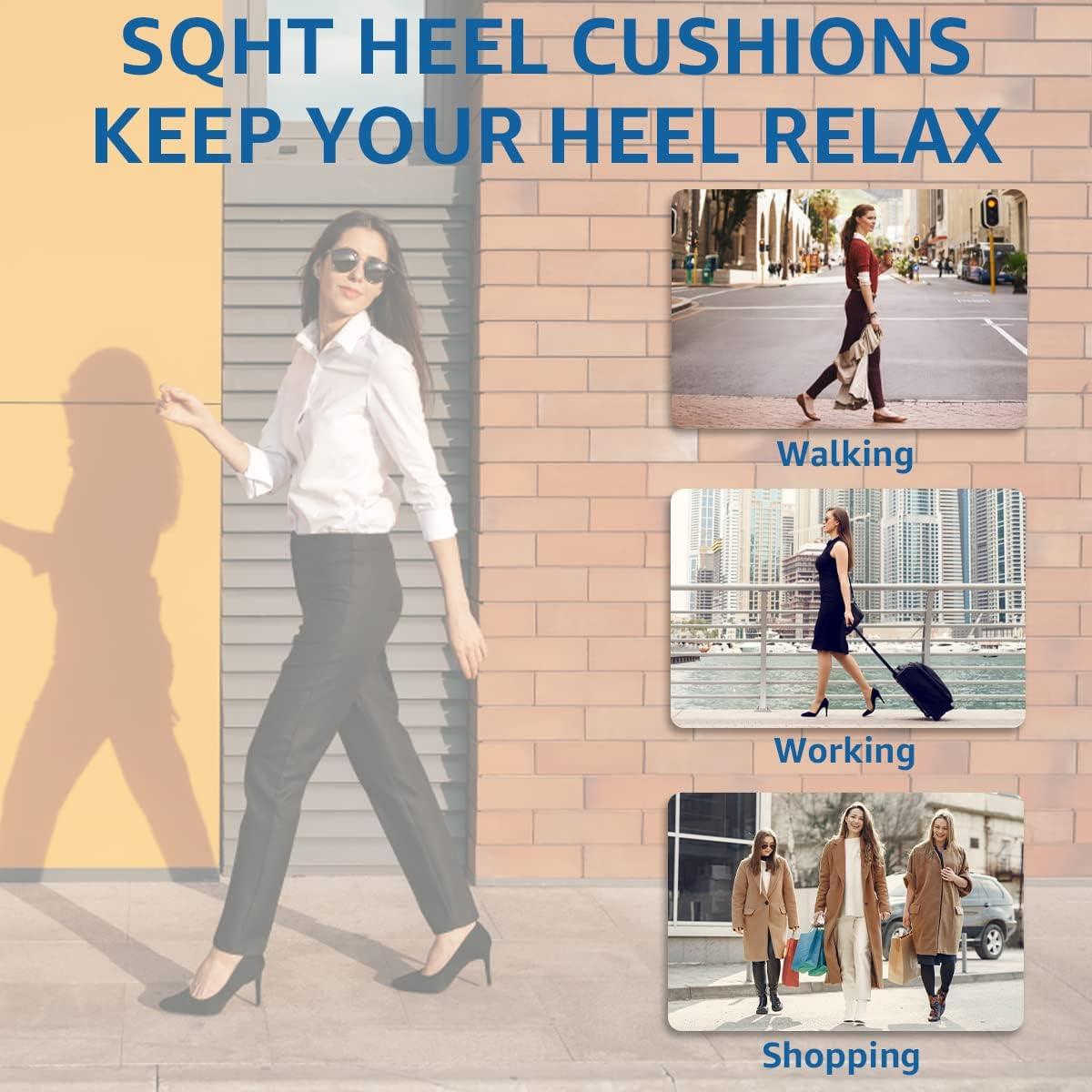 Empuñaduras para Talones SQHT Beige - 2 Pares, Gel Reutilizables