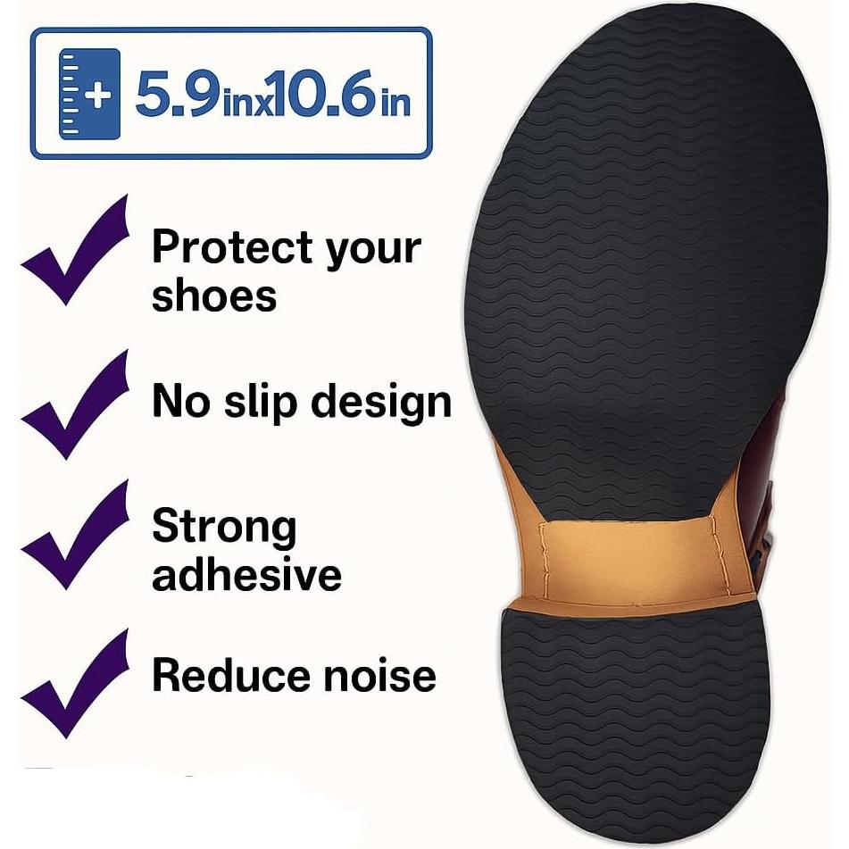 Protectores de Suela de Zapato ZBLGO Antideslizantes 15x27cm