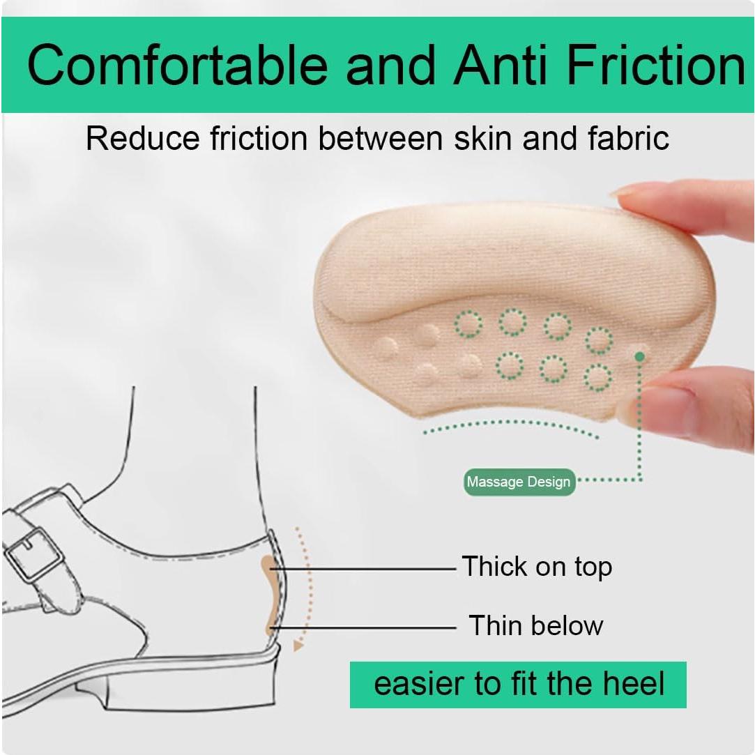 Protectores de talón SPservice 4 pares beige antideslizantes