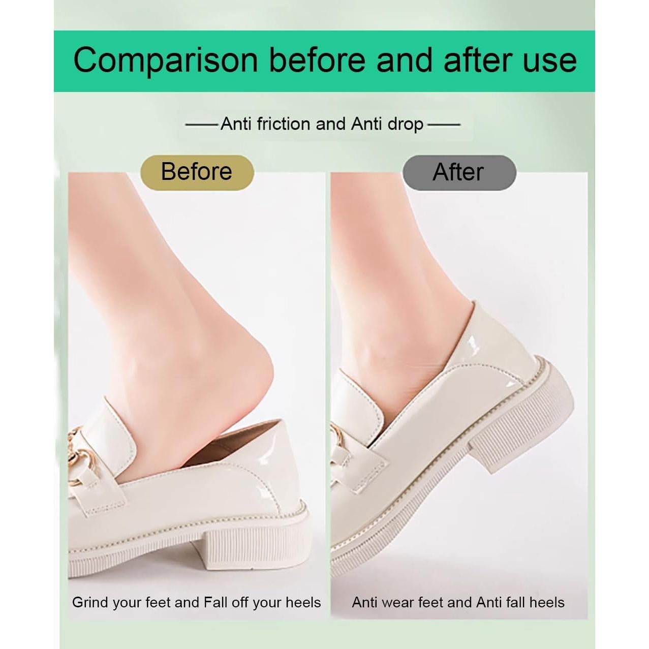 Protectores de talón SPservice 4 pares beige antideslizantes