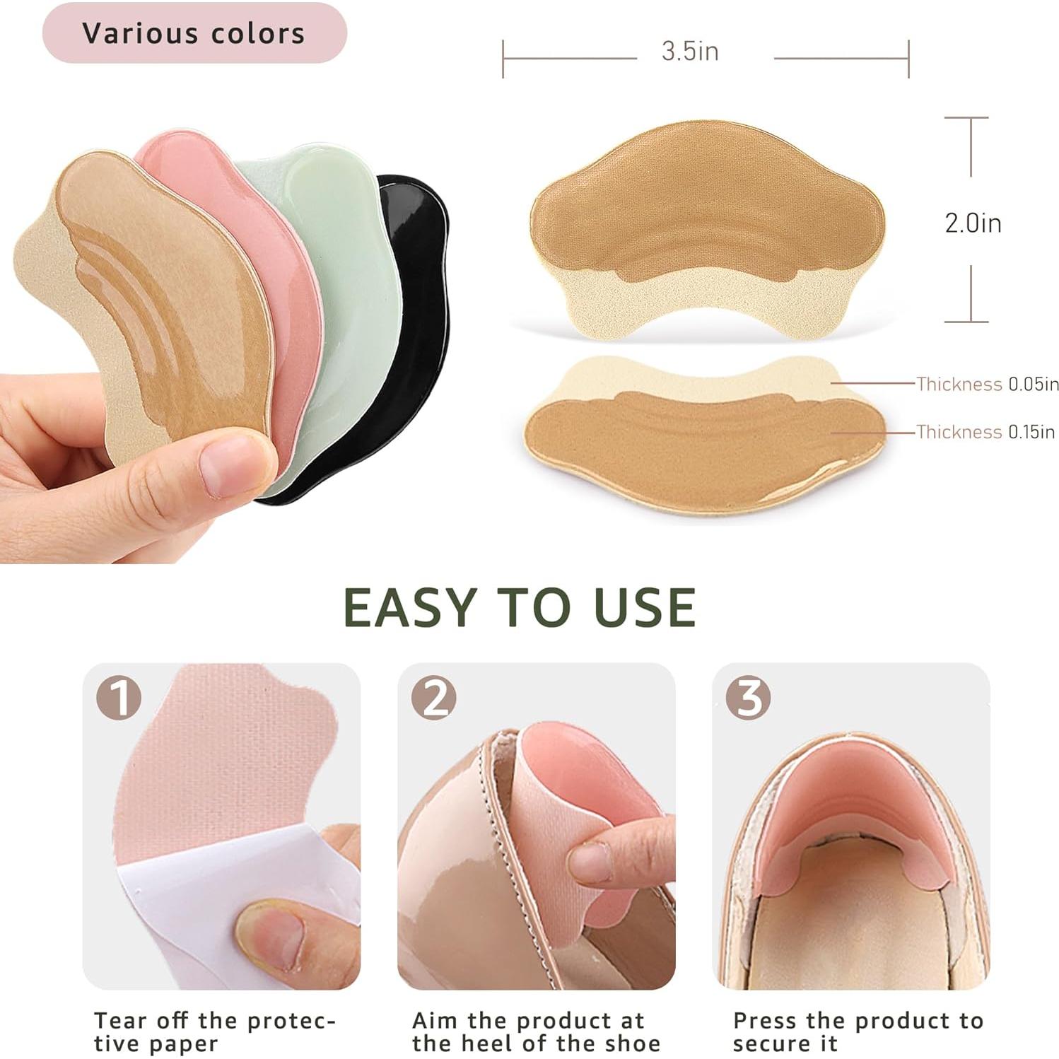 Almohadillas de Gel para el Talón HiRui - 4 Pares Antideslizantes