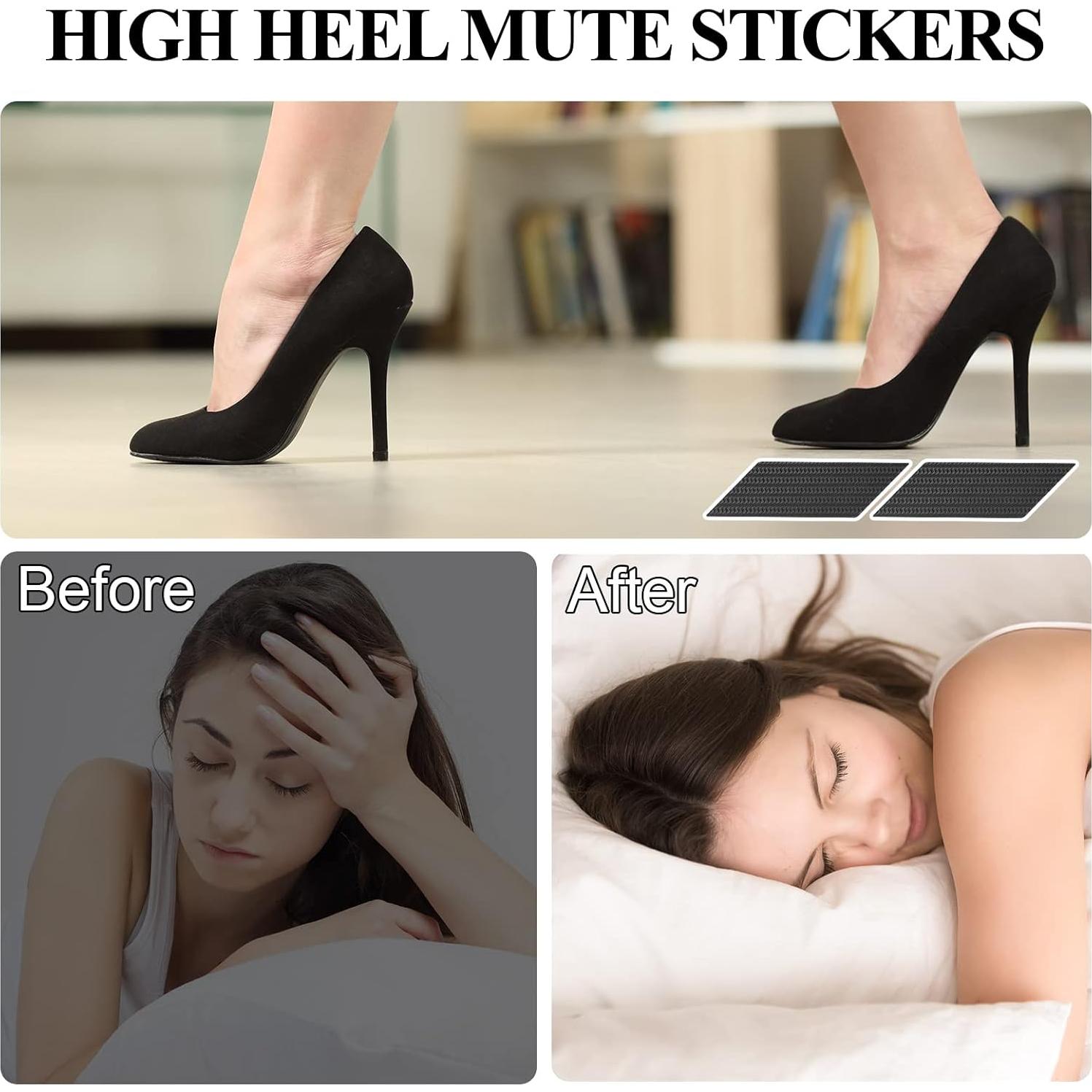 8 Almohadillas Antideslizantes para Zapatos Eurzom 15x8cm Negro