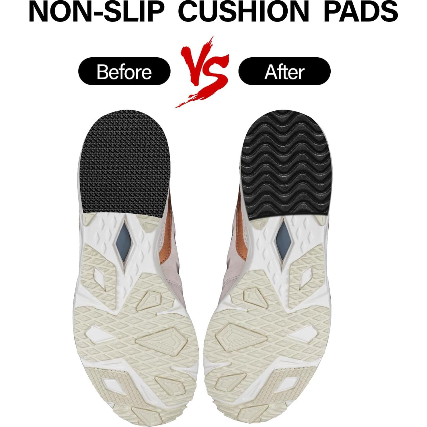 8 Almohadillas Antideslizantes para Zapatos Eurzom 15x8cm Negro