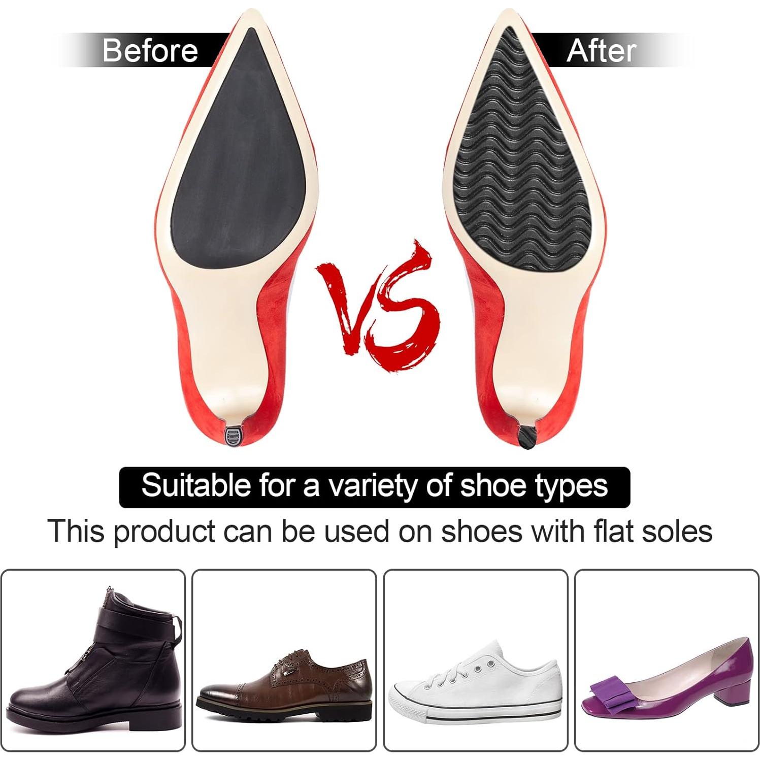 8 Almohadillas Antideslizantes para Zapatos Eurzom 15x8cm Negro