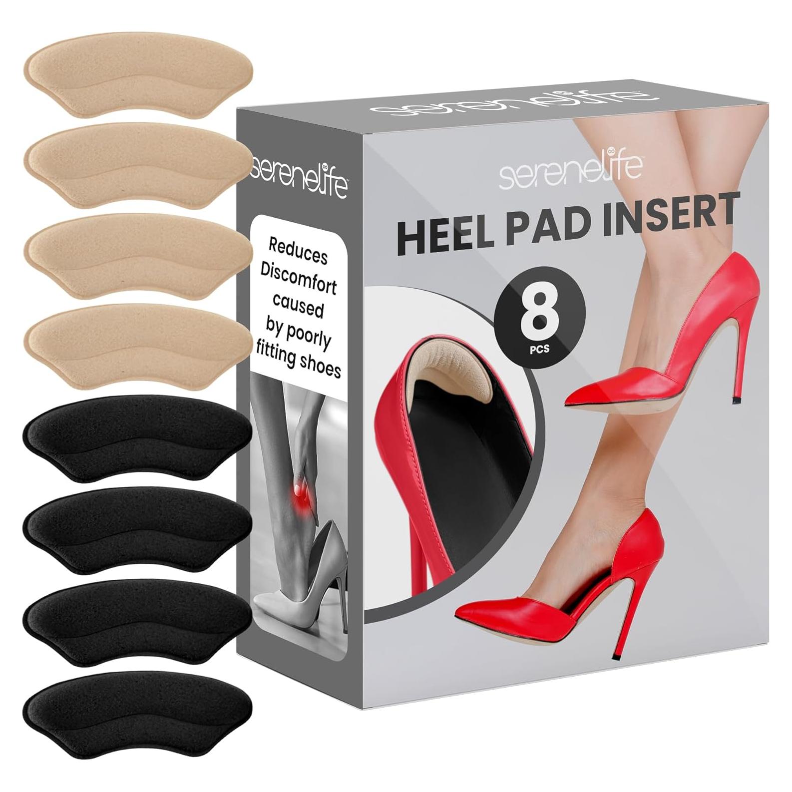 Plantillas para Zapatos Serenelife | 4 Pares para Hombres y Mujeres | Alivio Talón Suave y Cómodo