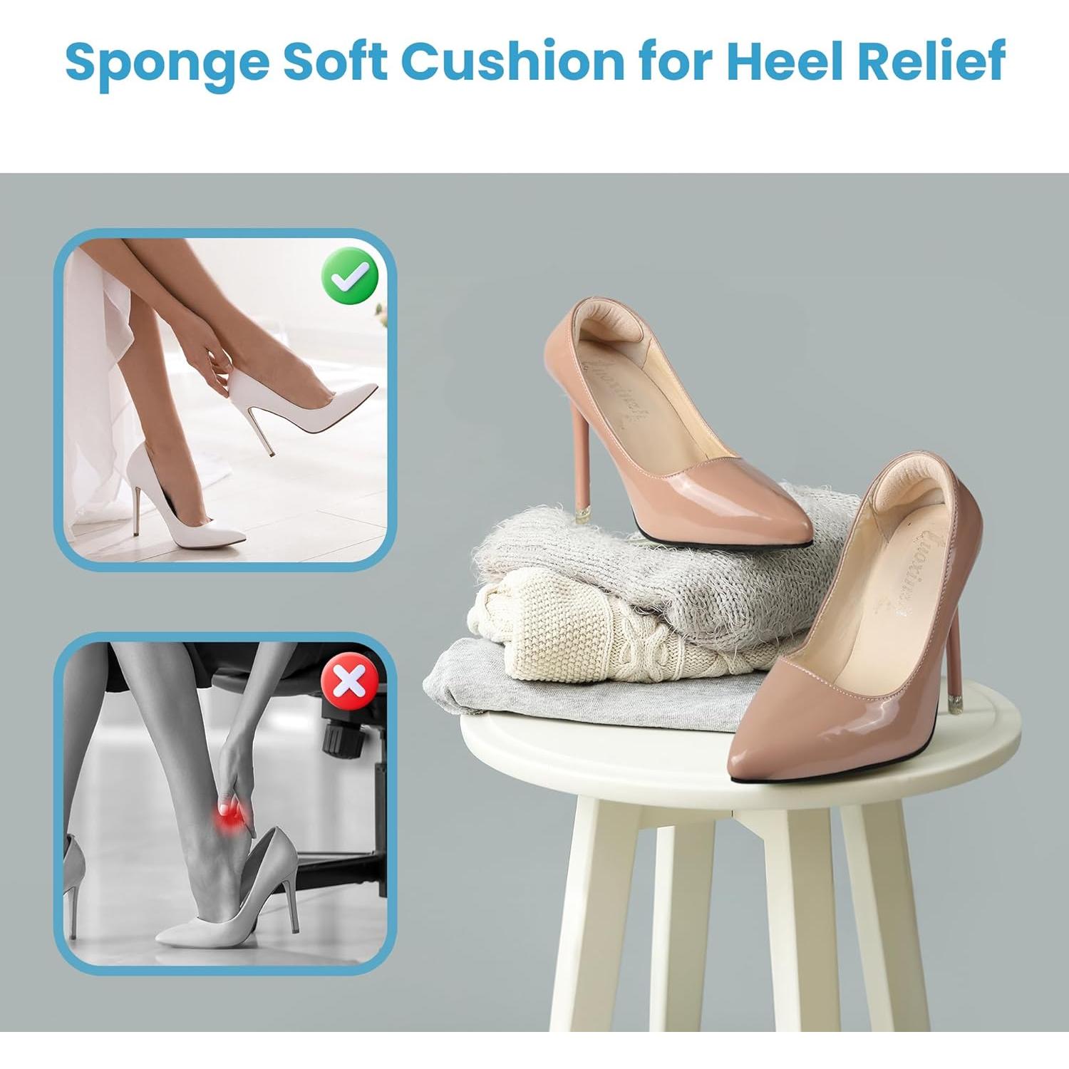 Plantillas para Zapatos Serenelife | 4 Pares para Hombres y Mujeres | Alivio Talón Suave y Cómodo