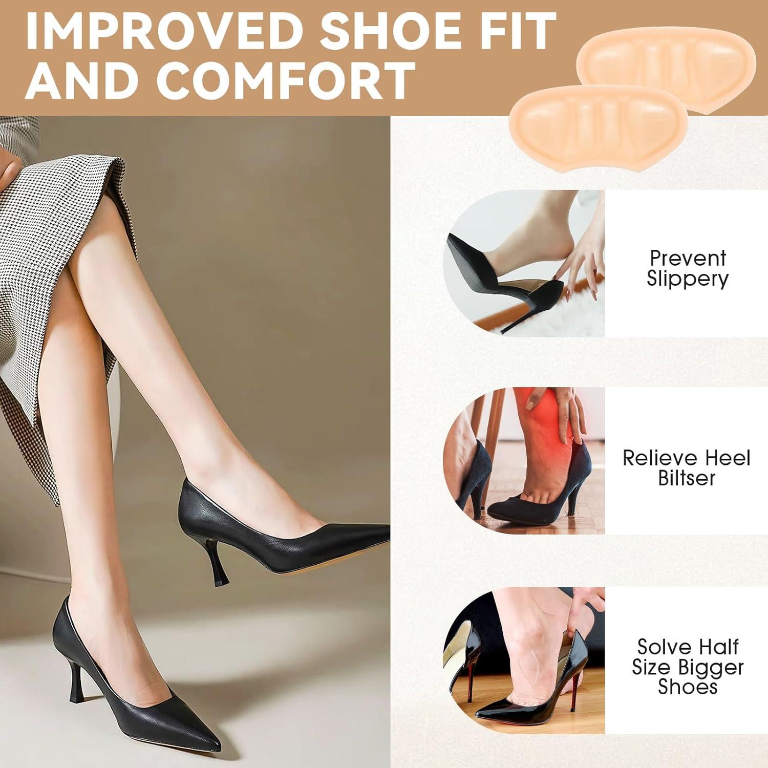 Protectores de Talón de Silicona HSDJLXZ - 4 Pares 9x5cm