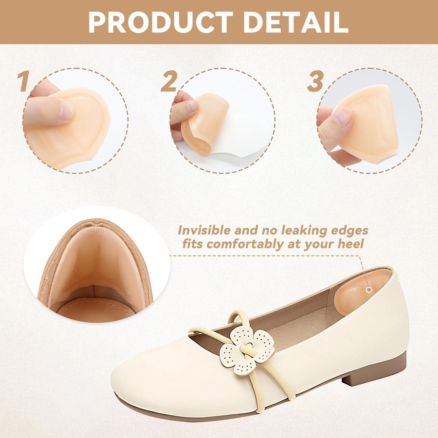 Protectores de Talón de Silicona HSDJLXZ - 4 Pares 9x5cm