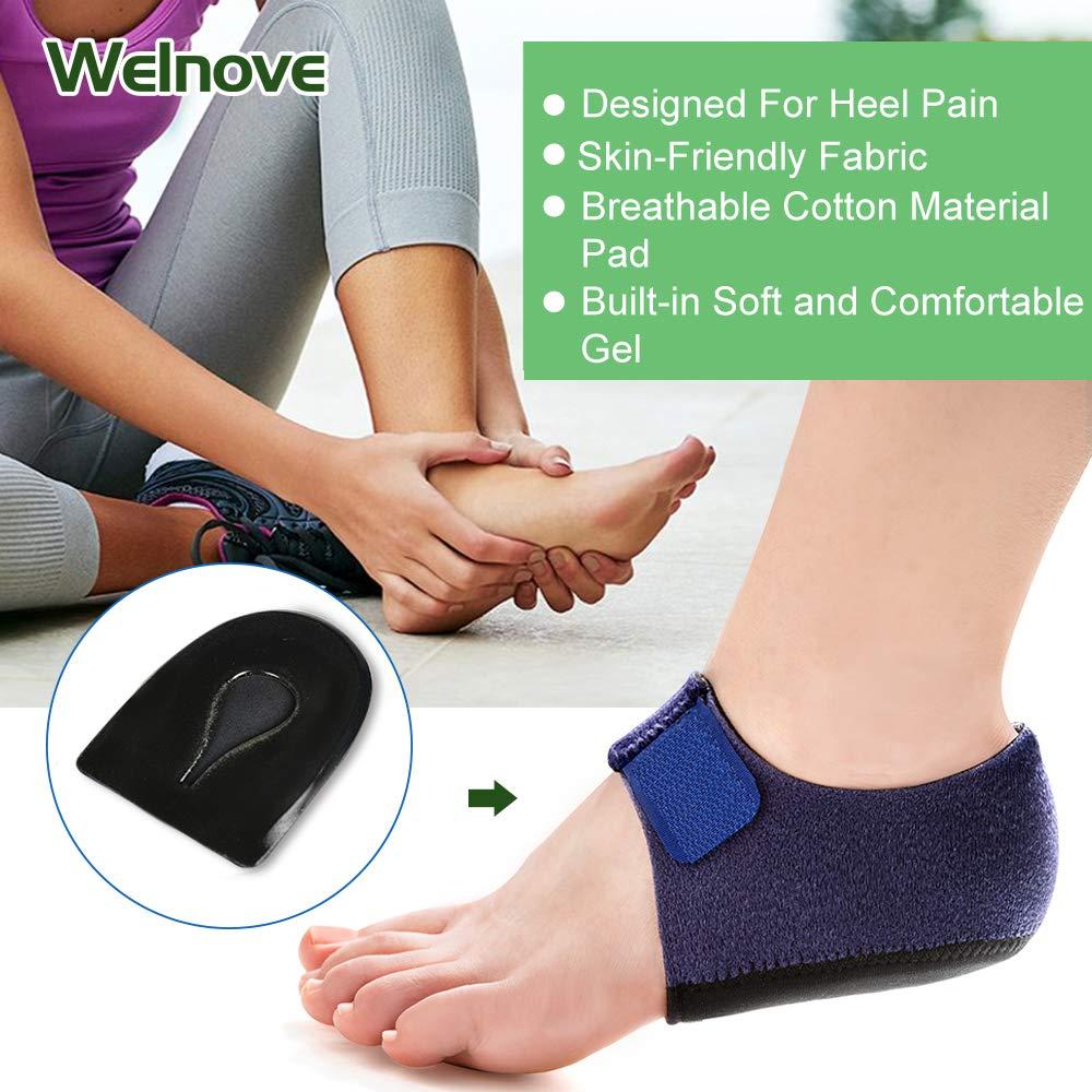 Welnove Protectores de Talón 2PCS Almohadillas Alivio Dolor