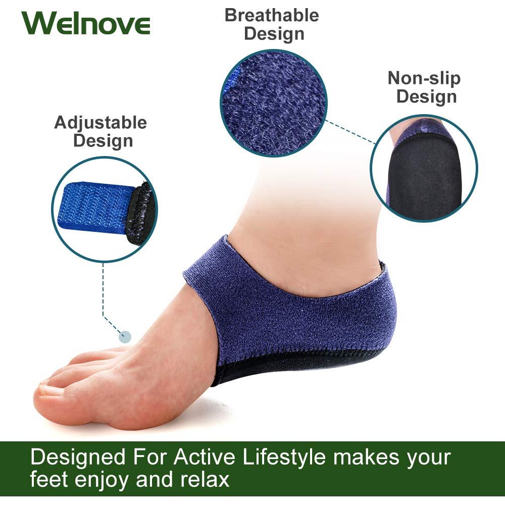 Welnove Protectores de Talón 2PCS Almohadillas Alivio Dolor