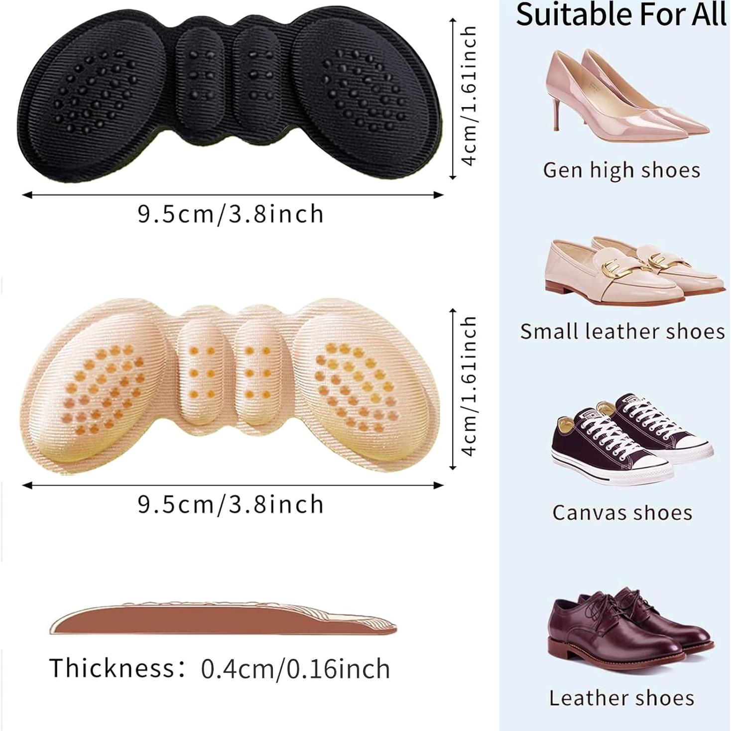 Almohadillas para Talones IOFLIGGA - 4 Pares Antideslizantes