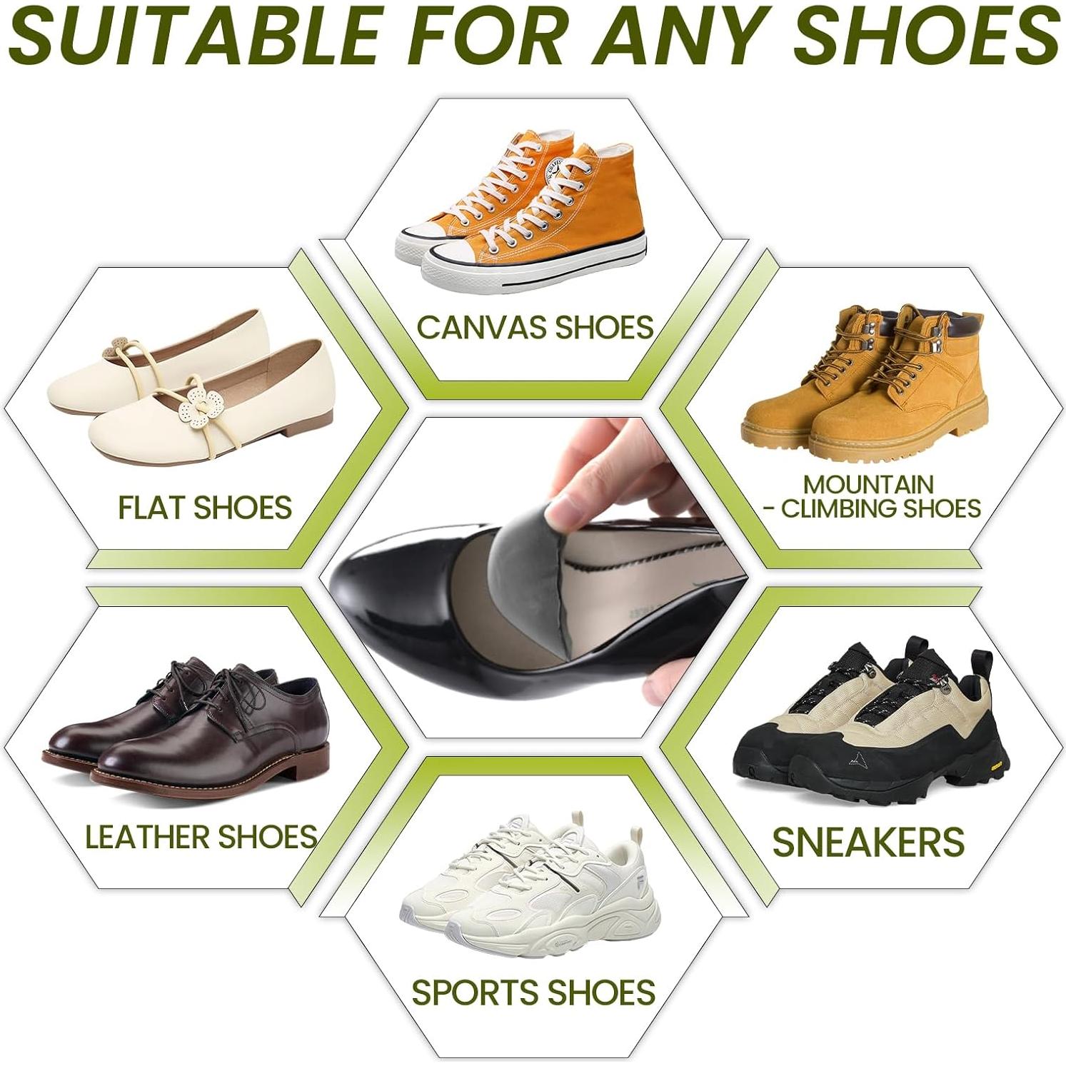 Insertos Rellenos para Zapatos Bukihome - 4 Pares Ajustables