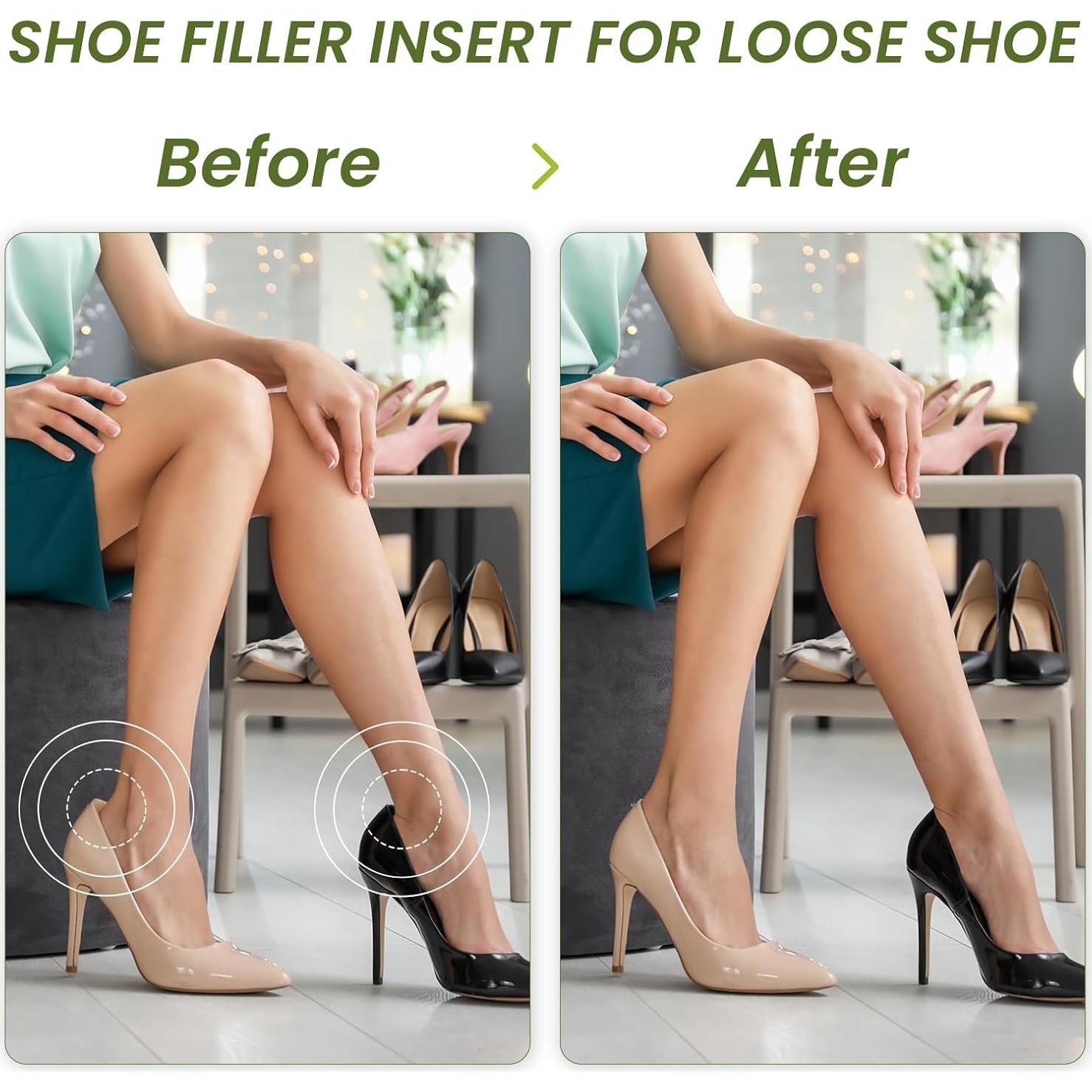 Insertos Rellenos para Zapatos Bukihome - 4 Pares Ajustables