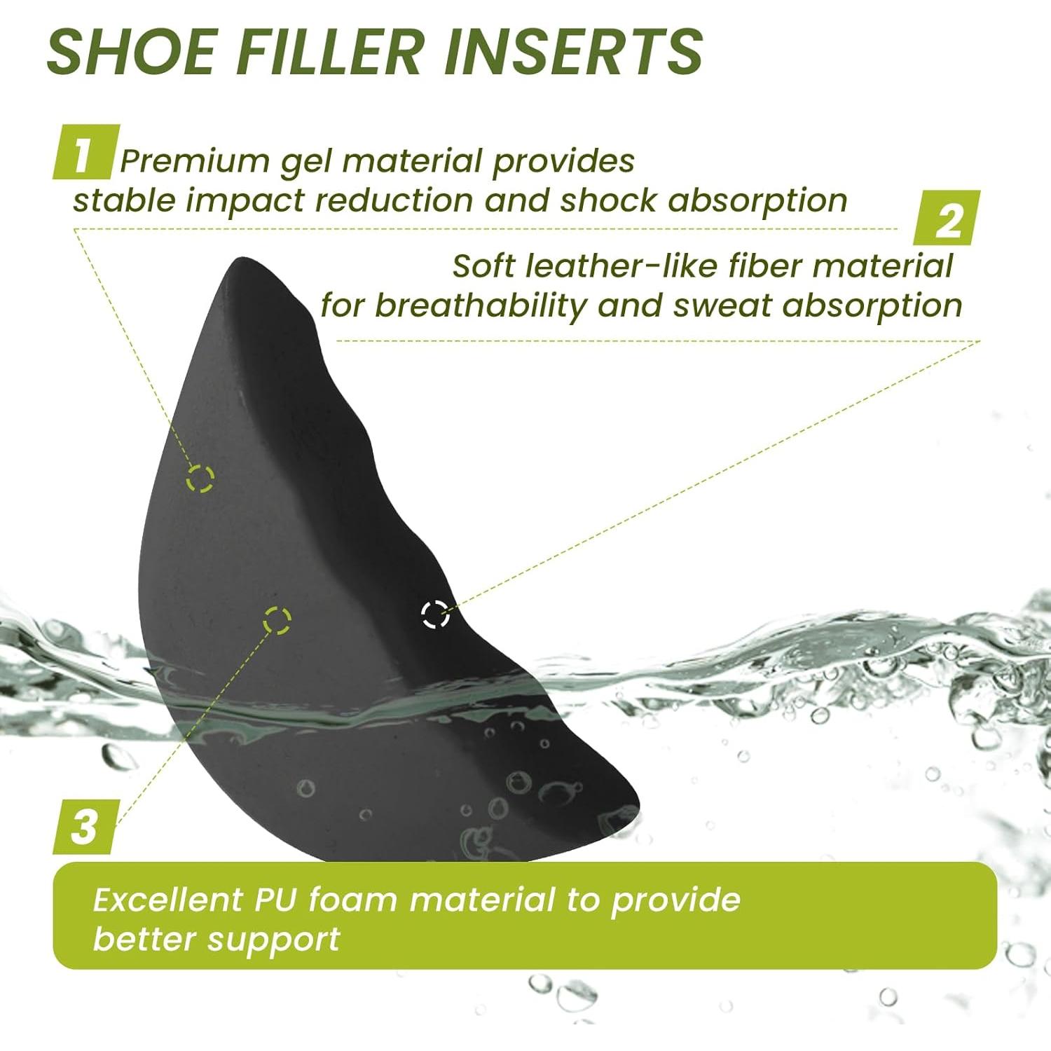 Insertos Rellenos para Zapatos Bukihome - 4 Pares Ajustables