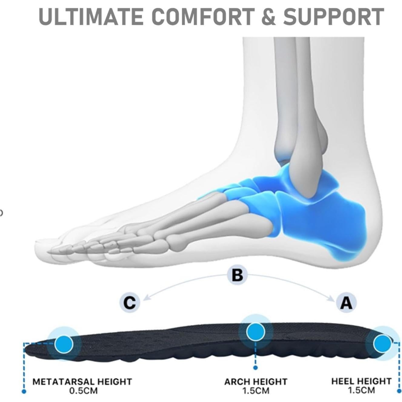 Plantillas de Espuma VivoFoot 2 Pares M 7-11 Negro