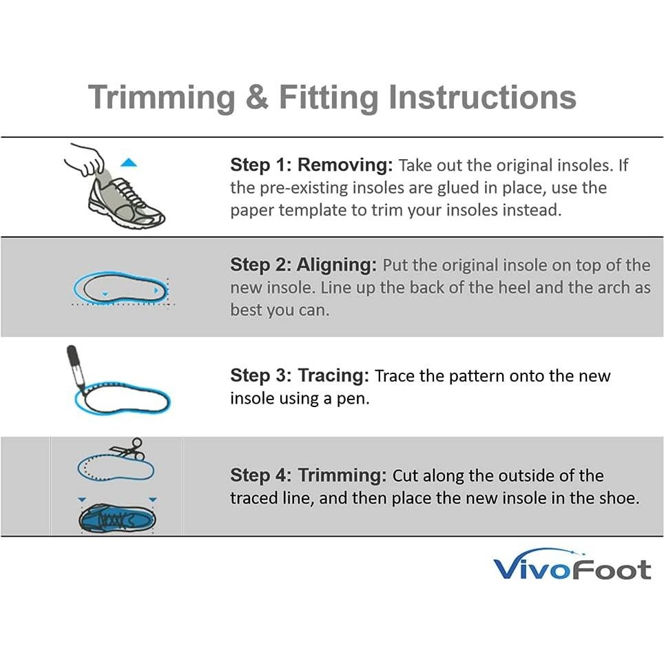 Plantillas de Espuma VivoFoot 2 Pares M 7-11 Negro