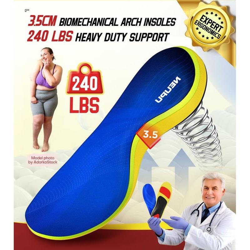 Plantillas Ortopédicas NEUPU para Fascitis Plantar XL Azul