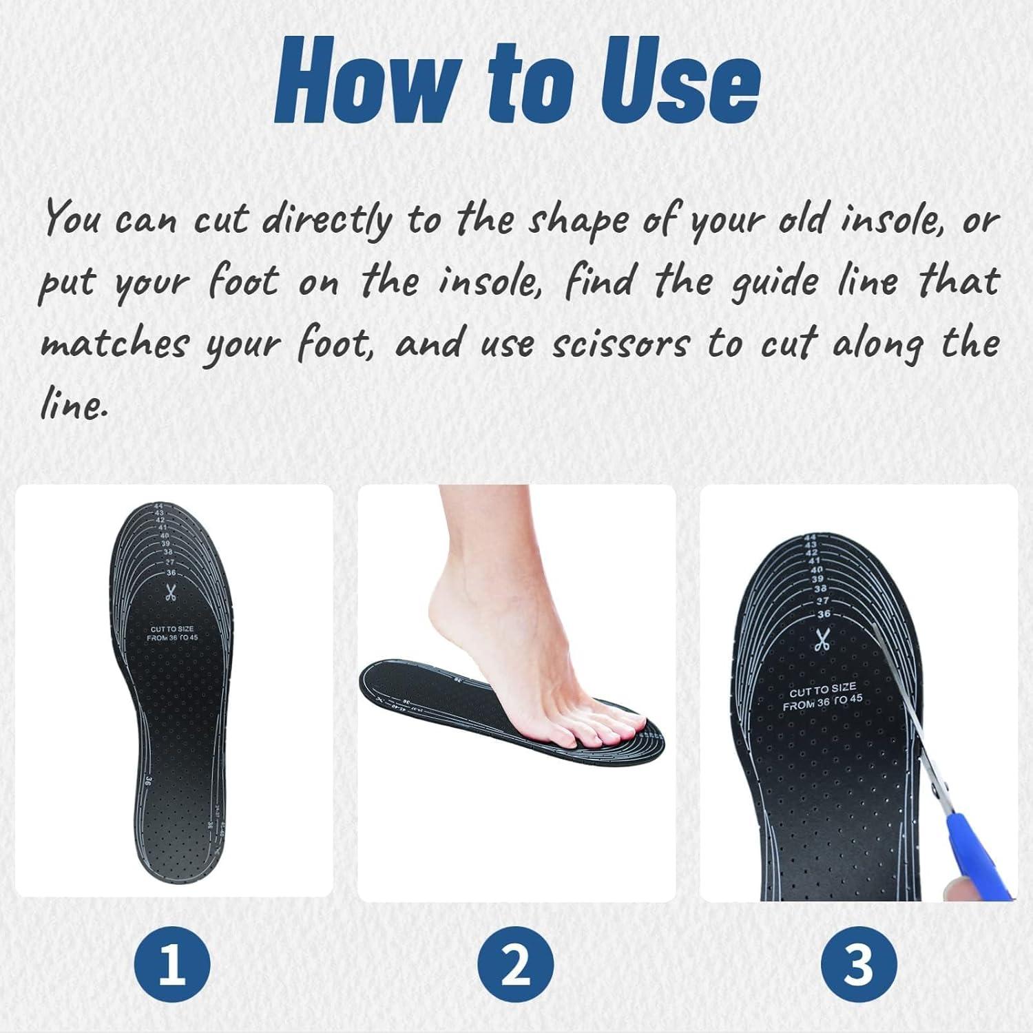 4 Pares de Plantillas Transpirables de Láttex REDANHA 35-45