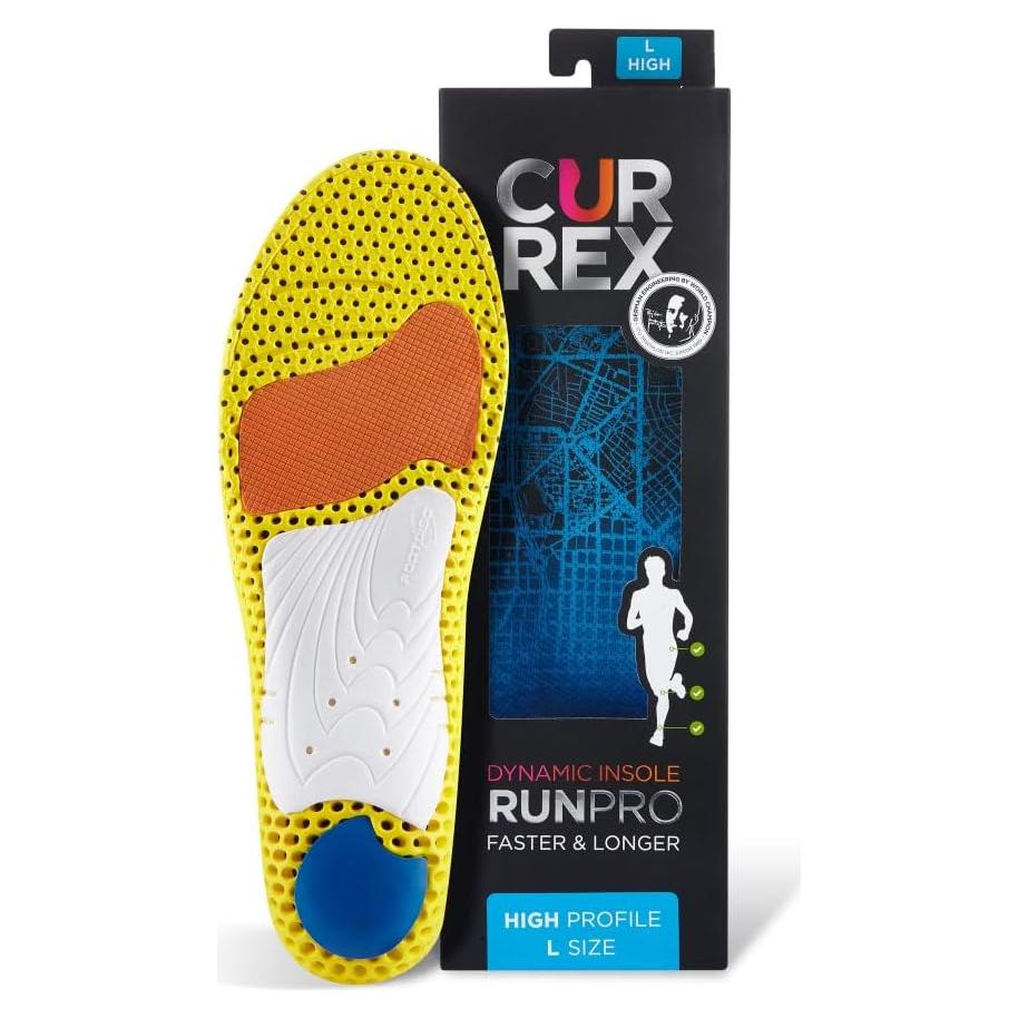 CURREX Plantillas RunPro Arco Alto Azul - Soporte Dinámico L