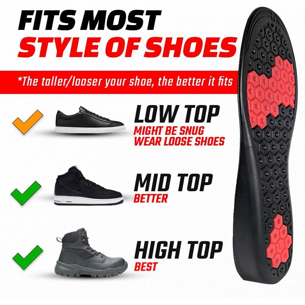 Plantillas Aumentadoras de Altura Benoo para Hombres 2.54 cm