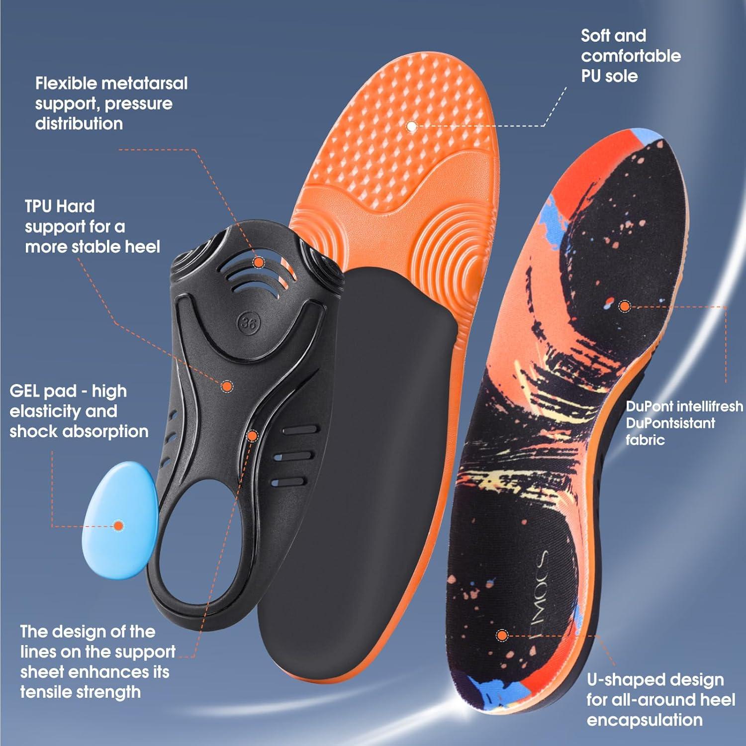 Plantillas ortopédicas EIMOCS para fascitis plantar, tamaño completo