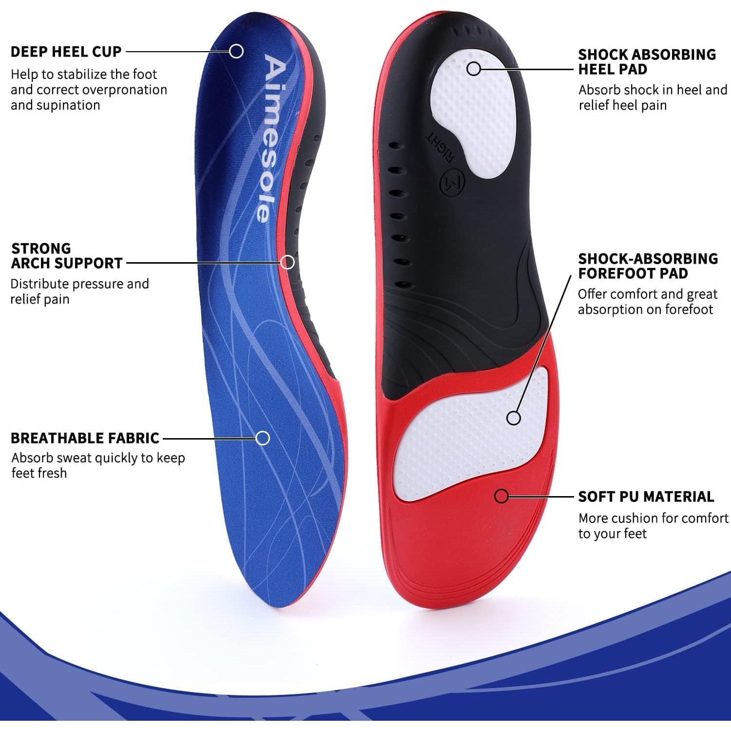 Plantillas Aimesole para Fascitis Plantar Soporte Arco Alto