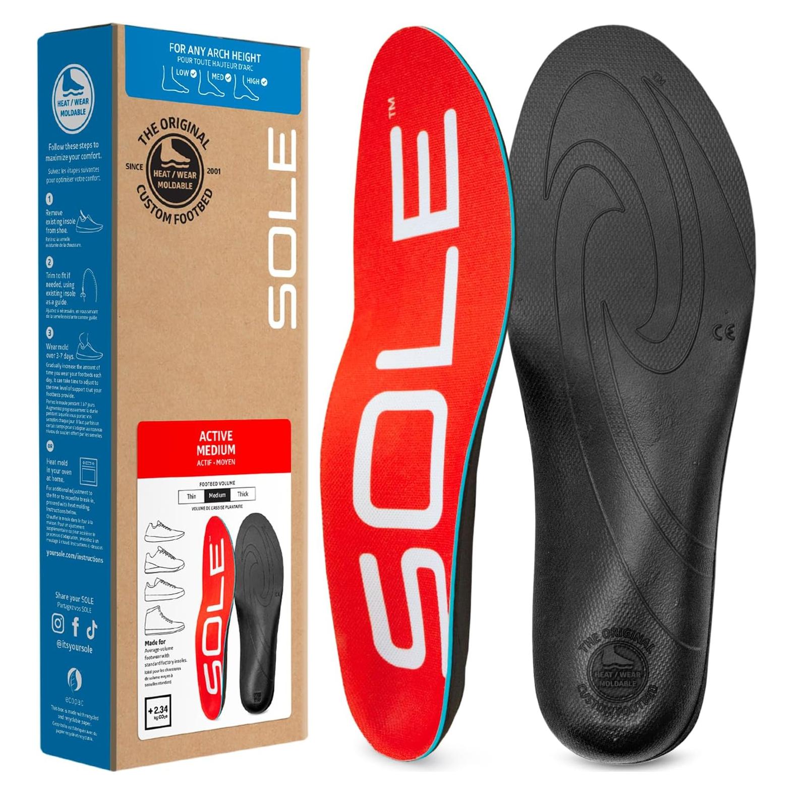 Plantillas Ortóticas SOLE Medianas para Alivio de Dolor - Talla 7H/9M