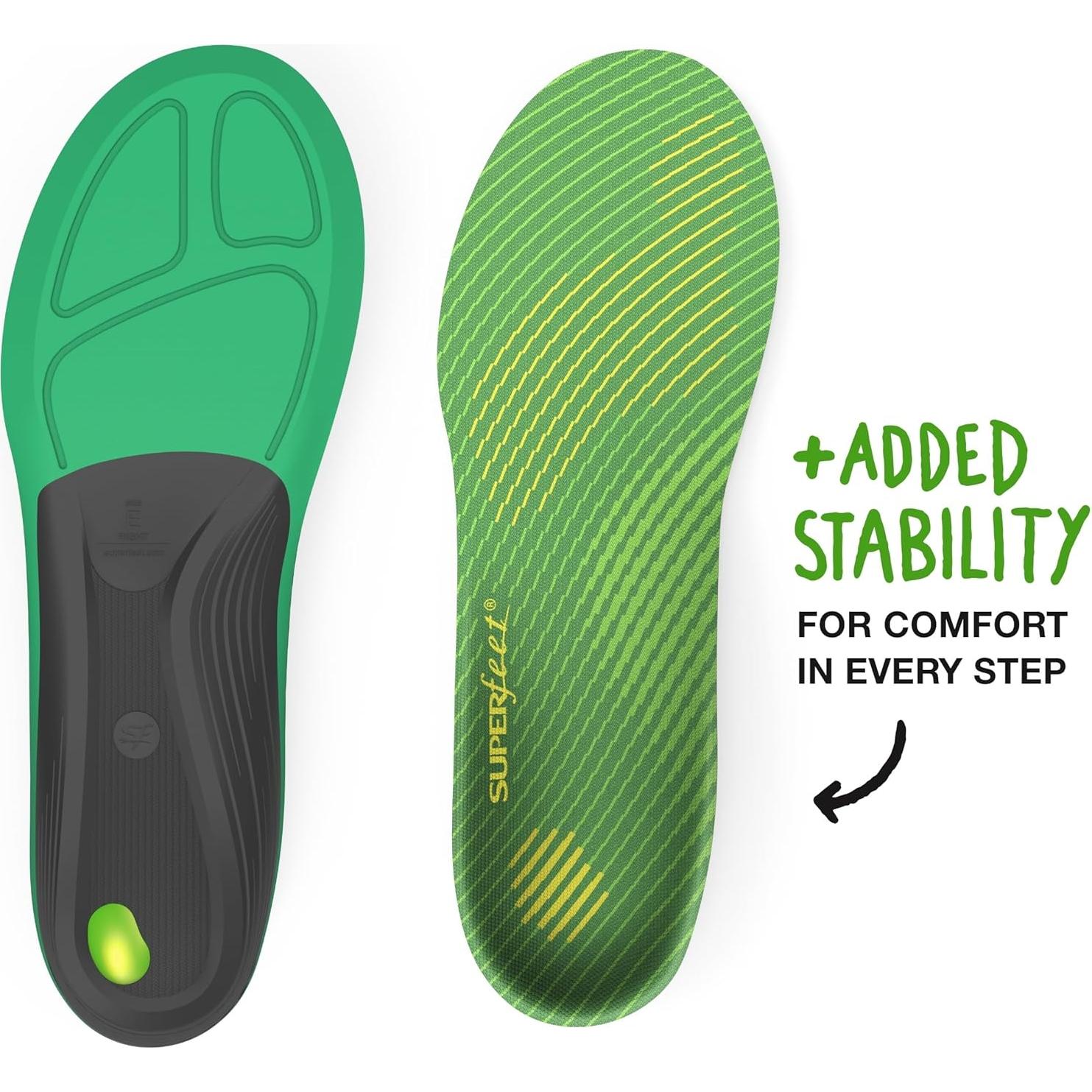 Plantillas Ortopédicas Superfeet para Correr Arco Alto 5.5-7 H / 6.5-8 M