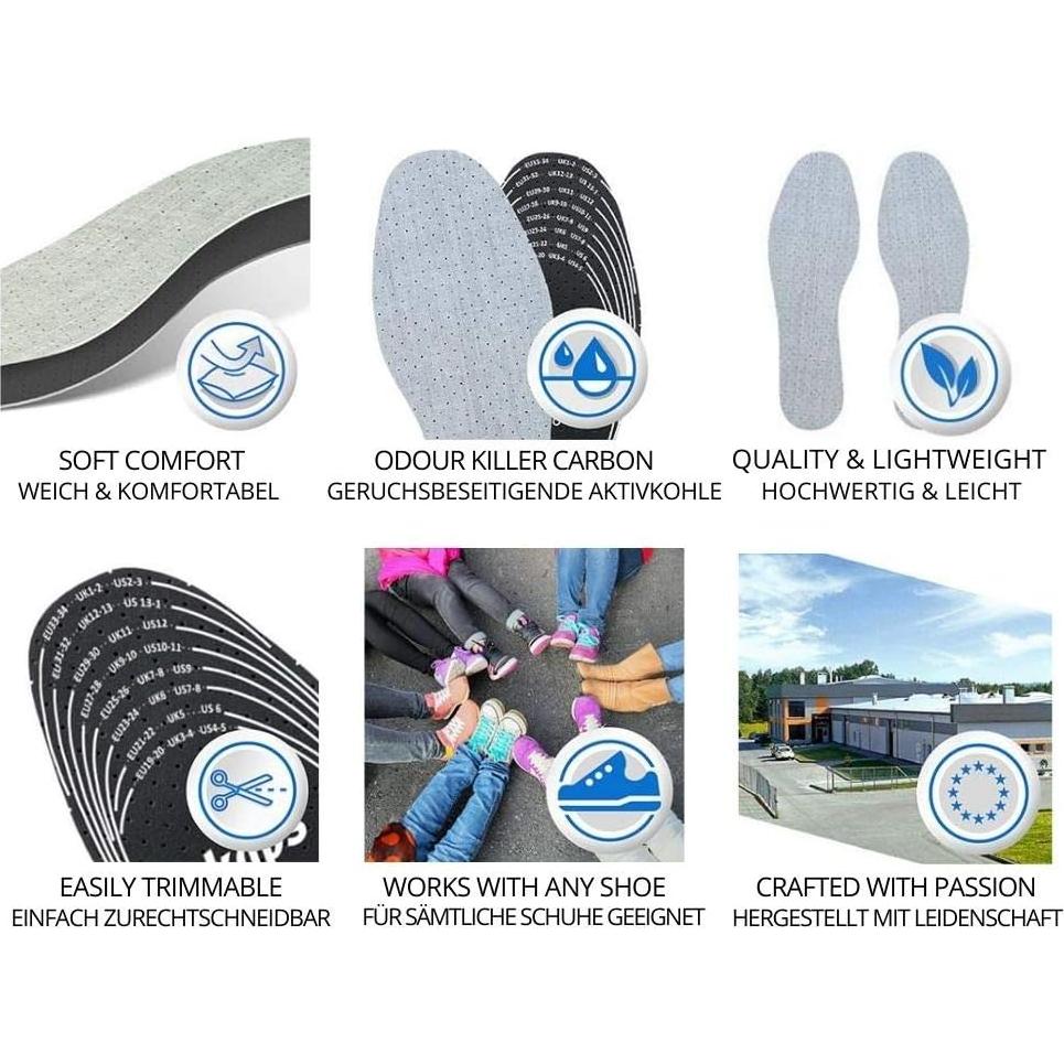 Plantillas para Zapatos Niños Kaps Odour Stop 23 cm Antibacterianas