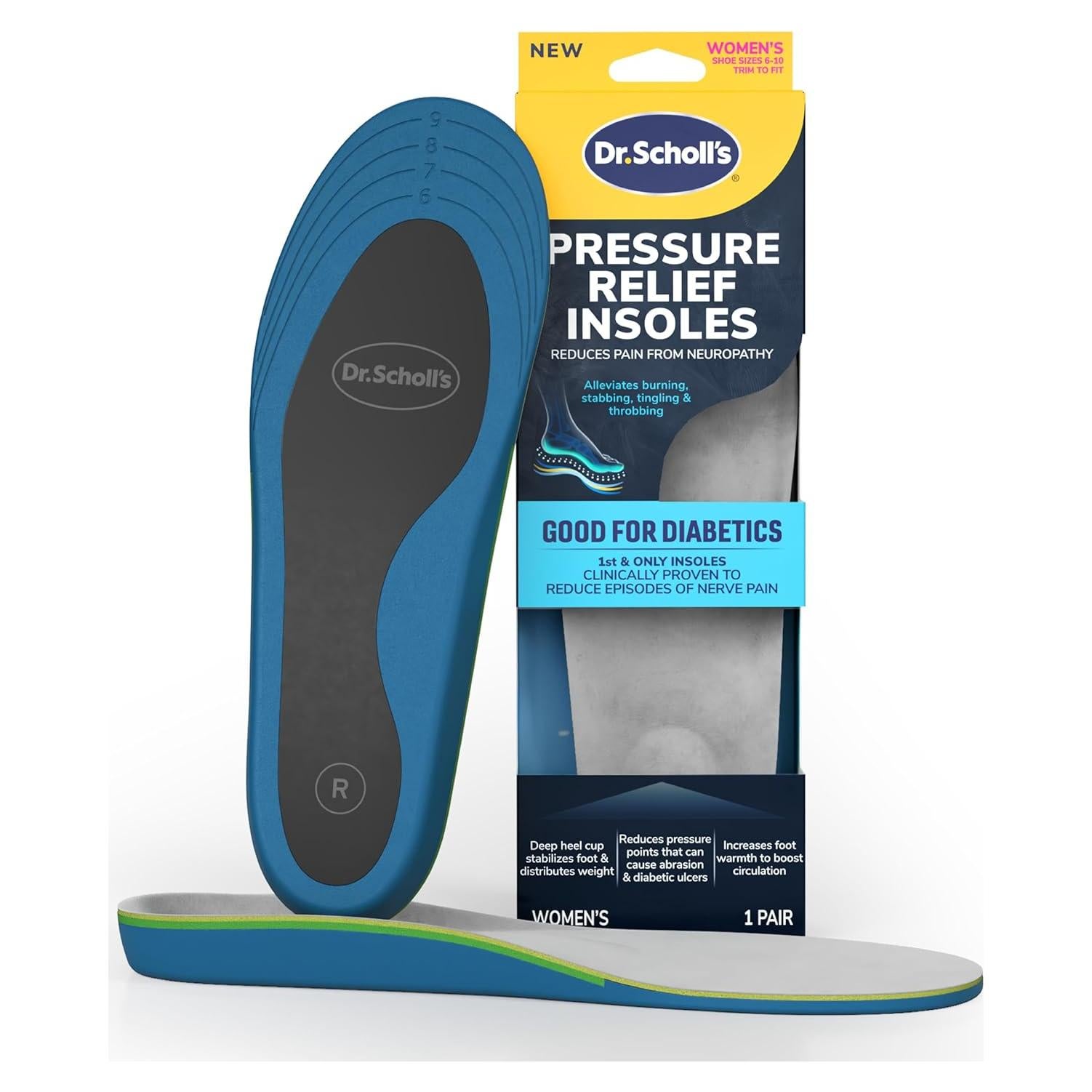 Plantillas Dr. Scholl para Alivio de Dolor Neuropático Talla 6-10