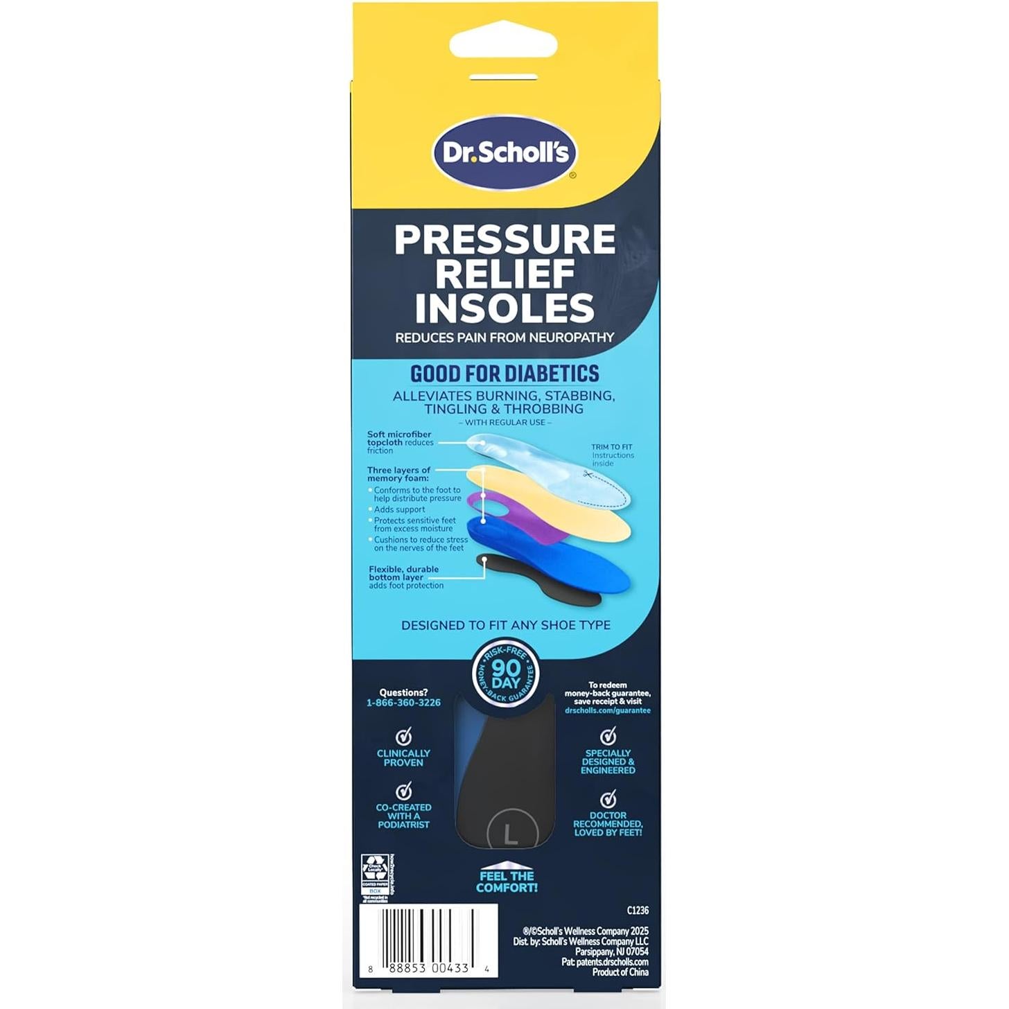 Plantillas Dr. Scholl para Alivio de Dolor Neuropático Talla 6-10