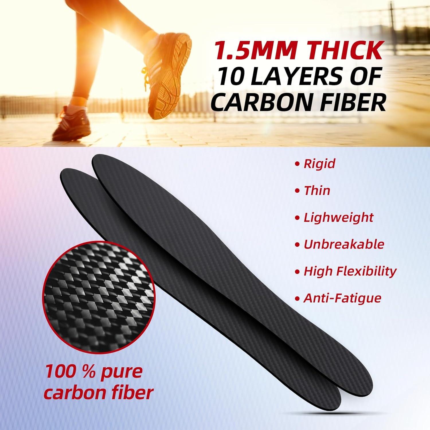 Plantillas de fibra de carbono LARXREHY 235mm para pies con dolor